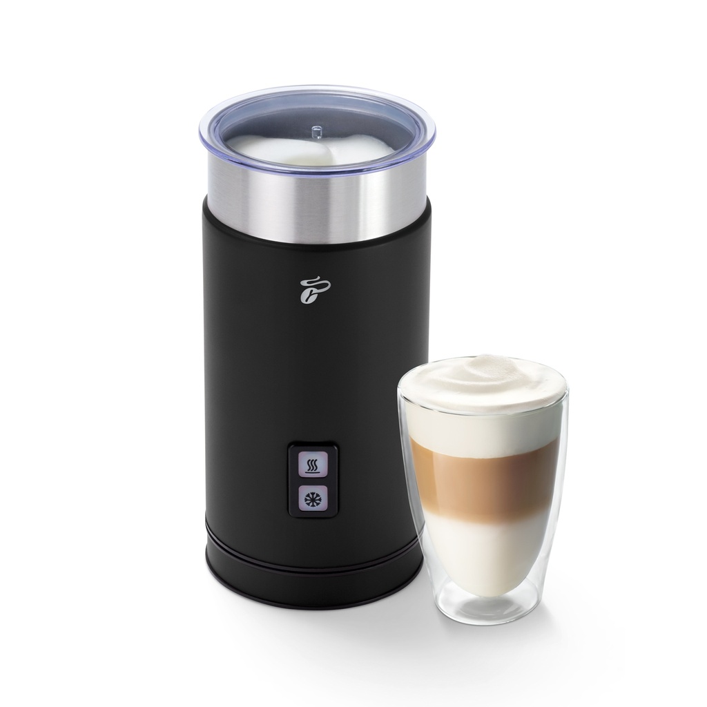 Tchibo electric milk frother, non-stick coating, warm and cold milk foam - black