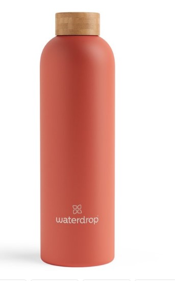 waterdrop® Thermos Flask - 1 L - Stainless Steel - Matte Orange