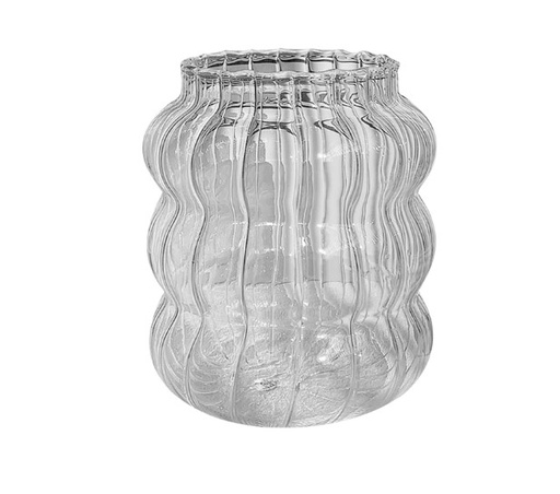 Ribbed Cups 650ml Drinking Glasses for Iced Coffee