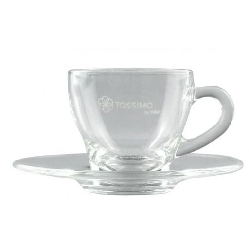 Tassimo by WMF Espresso Glass Cup with Saucer 80ml-1pcs
